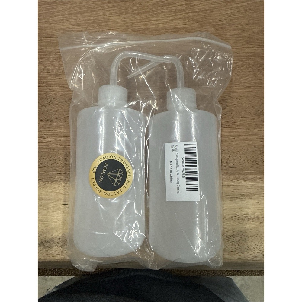 2 PCS 500ML 17.6OZ Plastic White Translucent Squeeze Wash Bottles with Gradua... - Picture 6 of 6